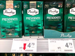 Paulig Presidentti Coffee Prices in Finland